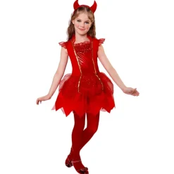 Halloween Jurk Meisje Duivel 2 delig