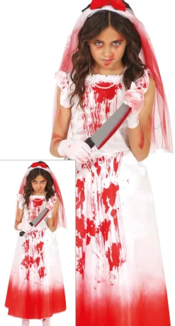 Halloween Jurk Meisje Met Bloed