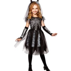 Halloween Jurk Meisje Skelet Bruid