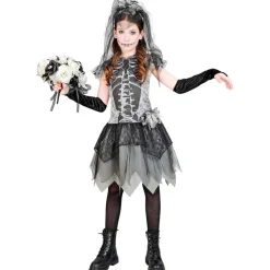 Halloween Jurk Meisje Skelet Bruidje