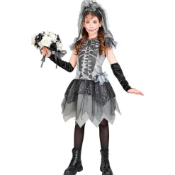 Halloween Jurk Meisje Skelet Bruidje
