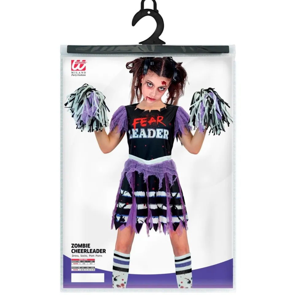 Halloween Jurk Meisje Zombie Cheerleader 5 delig