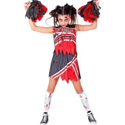 Halloween Jurk Meisje Zombie Cheerleader 3 delig