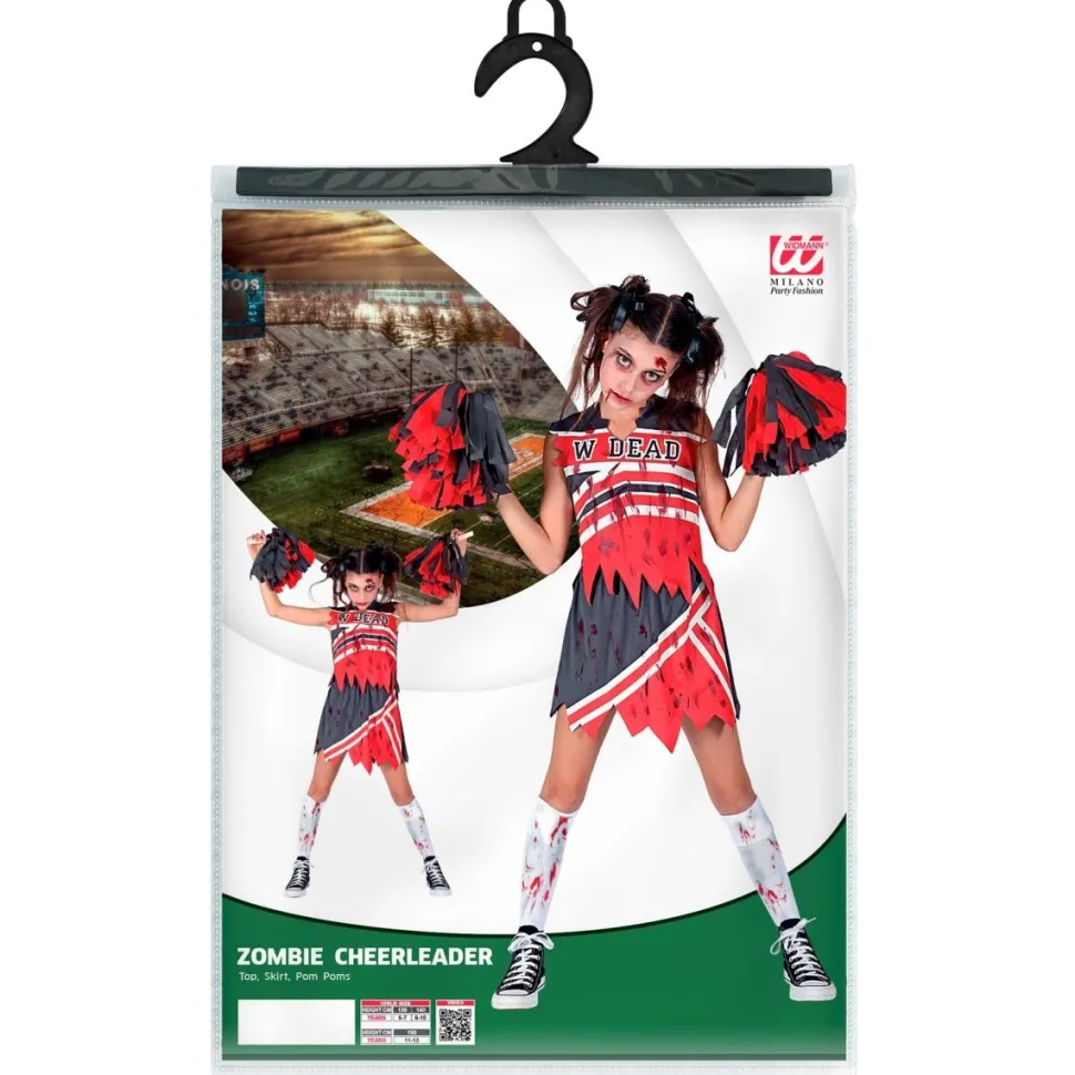 Halloween Jurk Meisje Zombie Cheerleader 3 delig