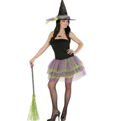 Halloween Jurk Paars Groen Dames Skelet