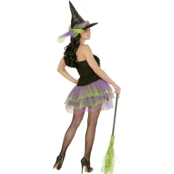 Halloween Jurk Paars Groen Dames Skelet