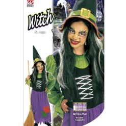 Halloween Jurk Paars Groen Meisje Heks