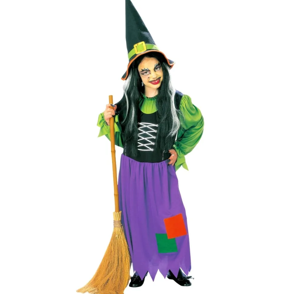 Halloween Jurk Paars Groen Meisje Heks