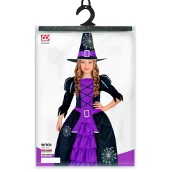 Halloween Jurk Paars Meisje Heks