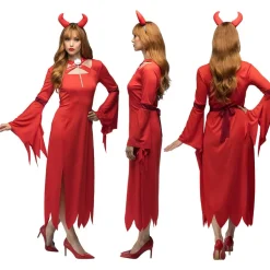 Halloween Jurk Rood Dames Duivel