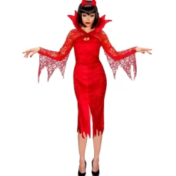 Halloween Jurk Rood Dames Duivel 2 delig