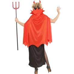 Halloween Jurk Rood Zwart Dames Duivel
