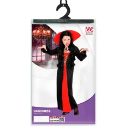 Halloween Jurk Rood Zwart Meisje Vampier 2 delig