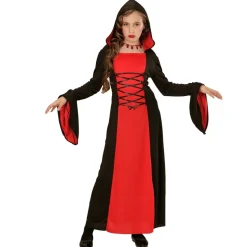 Halloween Jurk Rood Zwart Meisje Gotisch