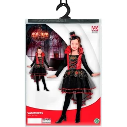 Halloween Jurk Rood Zwart Meisje Vampier