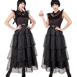 Halloween Jurk Zwart Dames Gothic