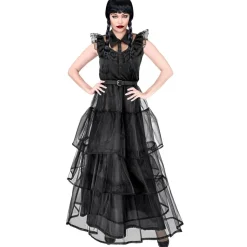Halloween Jurk Zwart Dames Gothic