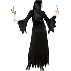 Halloween Jurk Zwart Dames Mortisia Lang