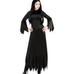 Halloween Jurk Zwart Dames Mortisia Lang