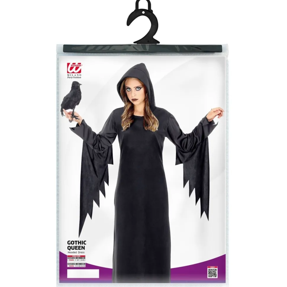 Halloween Jurk Zwart Meisje Gotisische Koningin