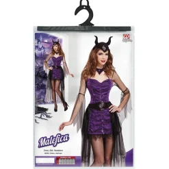 Halloween Jurk Zwart Paars Dames Malefizia