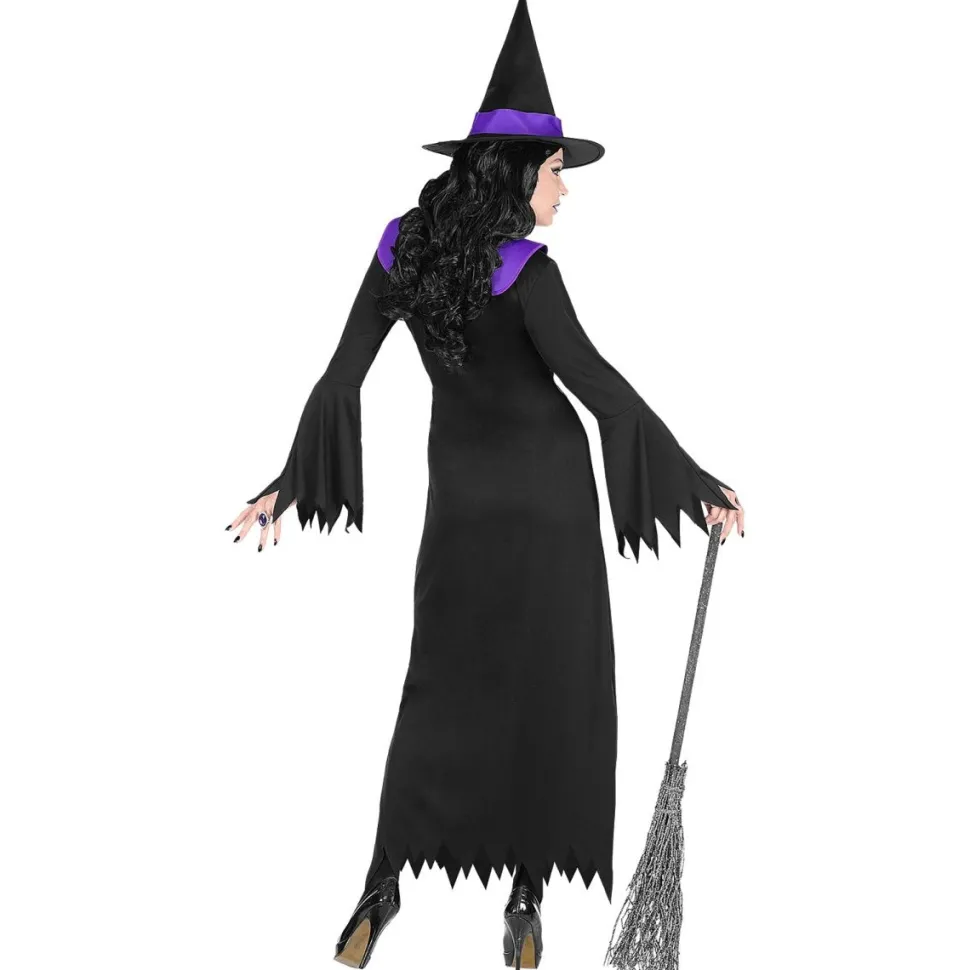 Halloween Jurk Zwart Paars Dames Heks