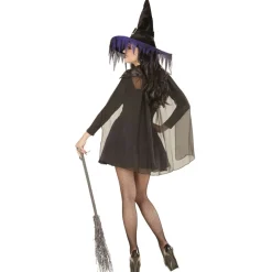 Halloween Jurk Zwart Paars Heks