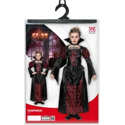 Halloween Jurk Zwart Rood Meisje Vampier