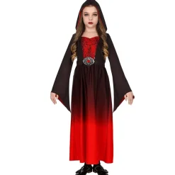 Halloween Jurk Zwart Rood Meisje Gothic