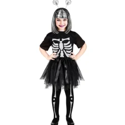 Halloween Jurk Zwart Skelet