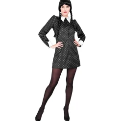 Halloween Jurk Zwart Wit Dames Gothic
