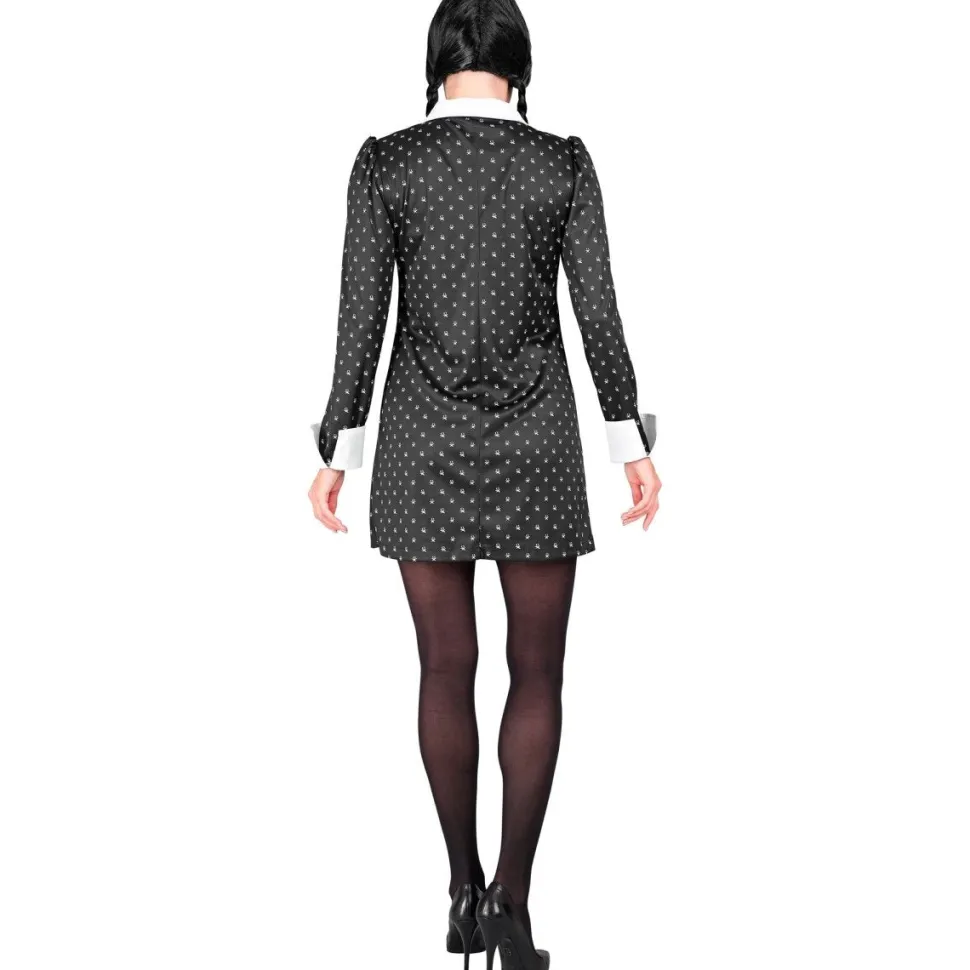 Halloween Jurk Zwart Wit Dames Gothic
