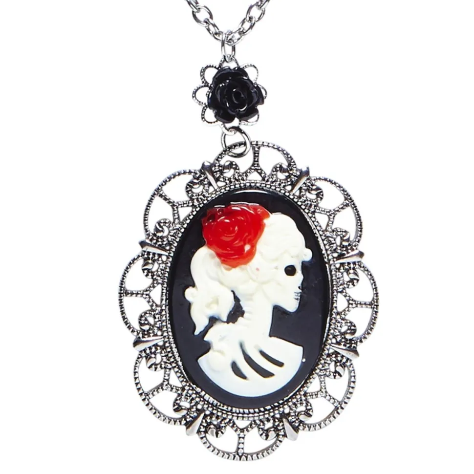 Halloween Ketting Schedel En Roos