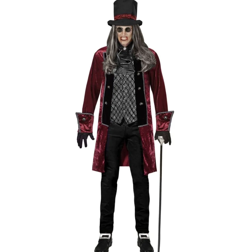 Halloween Kostuum Bordeaux Rood Heren Vampier