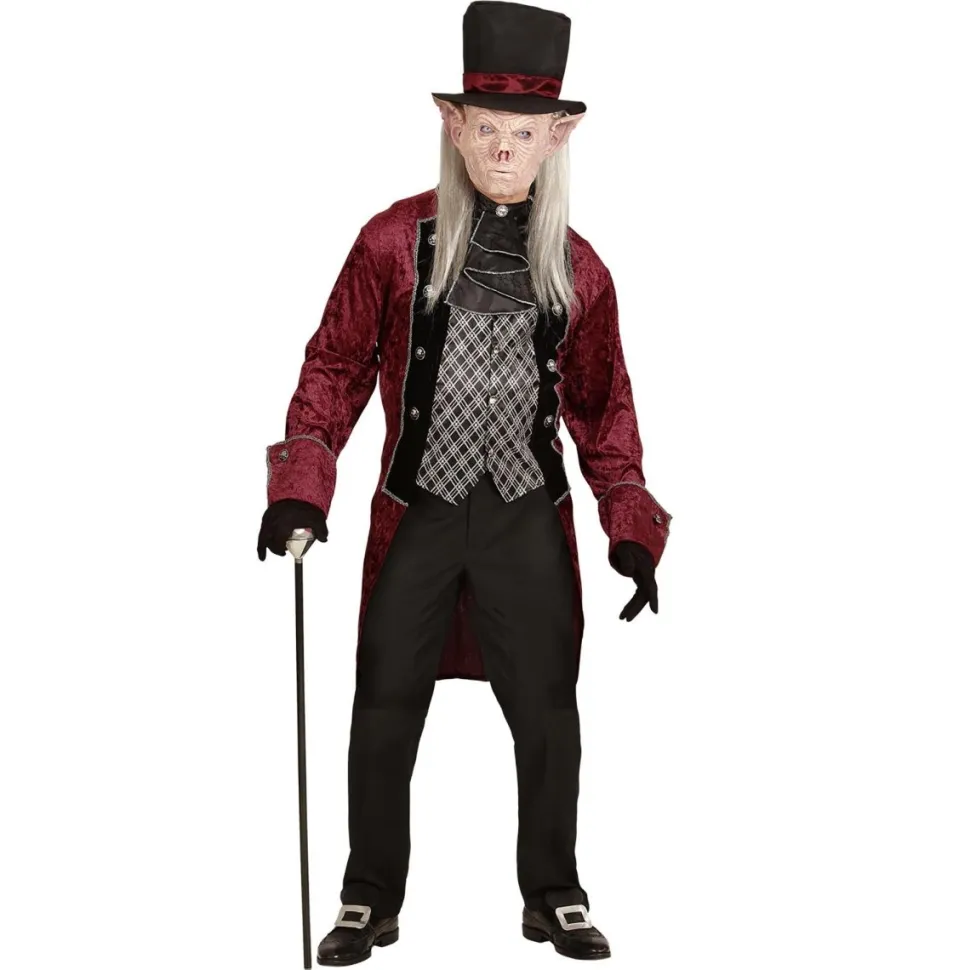 Halloween Kostuum Bordeaux Rood Heren Vampier