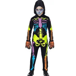 Halloween Kostuum Gekleurd Kind Skelet