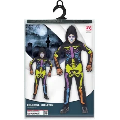 Halloween Kostuum Gekleurd Kind Skelet