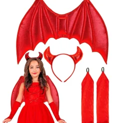 Halloween Kostuum Rood Meisje Duicel 6 delig