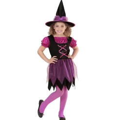 Halloween Kostuum Roze Meisje Heks
