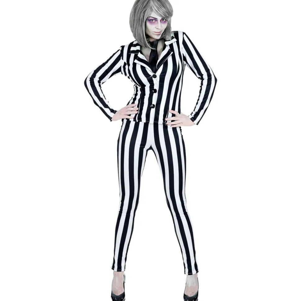 Halloween Kostuum Wit Zwart Dames Geest