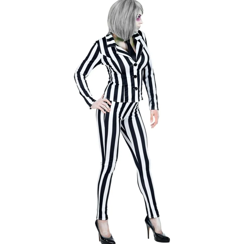 Halloween Kostuum Wit Zwart Dames Geest