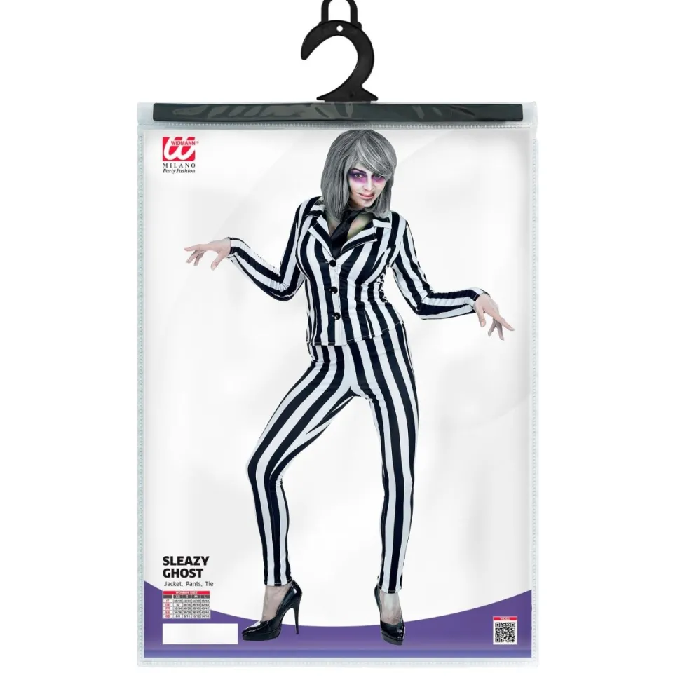 Halloween Kostuum Wit Zwart Dames Geest