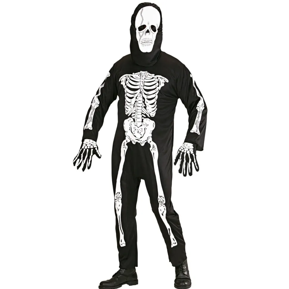 Halloween Kostuum Wit Zwart Heren Skelet
