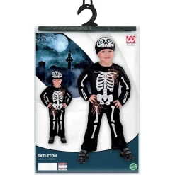 Halloween Kostuum Zwart Wit Kind Skelet