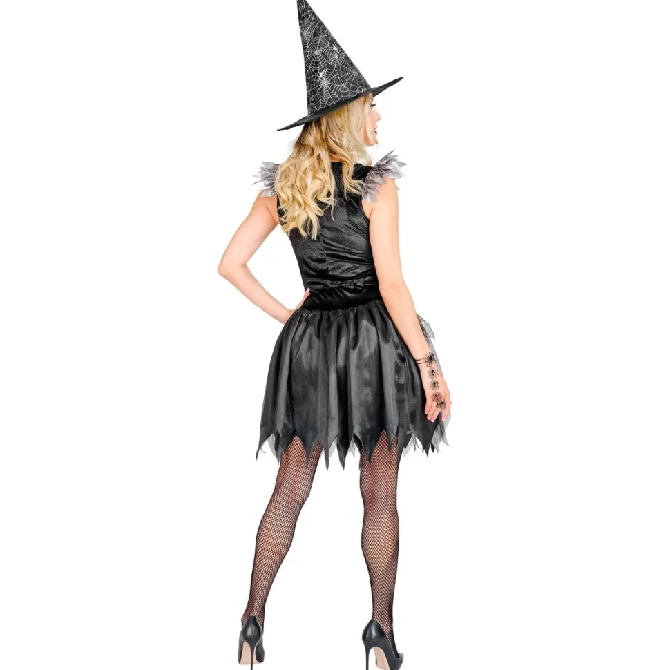Halloween Kostuum Zwart Zilver Dames Heks