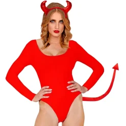 Halloween Nep Staart Rood Duivel 88cm