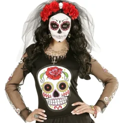 Halloween Oorbellen Goud Zwart Schedel