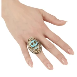 Halloween Ring Blauw Schedel