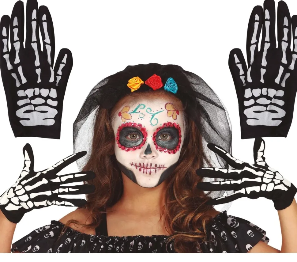 Halloween Skelet Handschoenen Kind