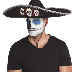 Halloween Sombrero Doodshoofden 56cm